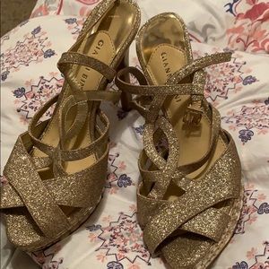 Gold Gianni bini heels